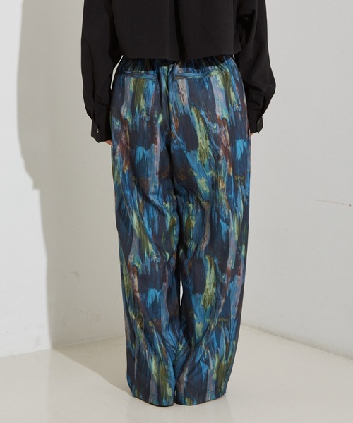 NOMINE(ノミネ)の「【NOMINE】水彩アート ニュアンス柄 タックパンツ(その他パンツ・レディース・その他/オレンジ/グレイッシュブルー・S/M)」の8枚目の写真