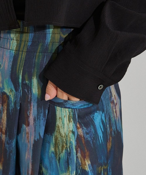 NOMINE(ノミネ)の「【NOMINE】水彩アート ニュアンス柄 タックパンツ(その他パンツ・レディース・その他/オレンジ/グレイッシュブルー・S/M)」の11枚目の写真