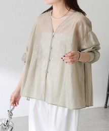 COLLAGE GALLARDAGALANTE（コラージュガリャルダガランテ）の「シアードットシャツカーディガン（カーディガン/ボレロ）」