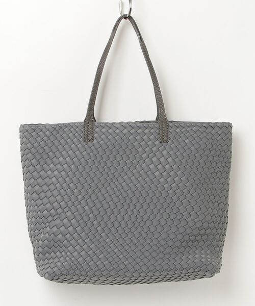 ONE DAY KMC (ワンデイケーエムシー)の「HERB/Intrecciato Big Tote Bag with Leather Trim/レザーコンビイントレチャートビッグトートバッグ(トートバッグ・メンズ・グレー/ブラック・FREE)」の3枚目の写真