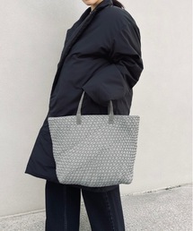 HERB/Intrecciato Big Tote Bag with Leather Trim/レザーコンビイントレチャートビッグトートバッグ