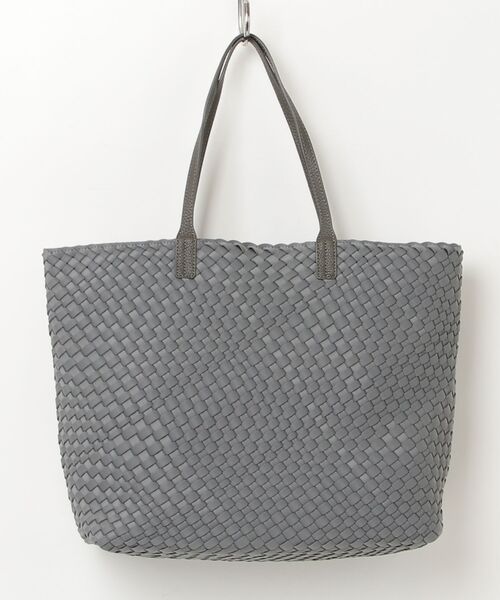 ONE DAY KMC (ワンデイケーエムシー)の「HERB/Intrecciato Big Tote Bag with Leather Trim/レザーコンビイントレチャートビッグトートバッグ(トートバッグ・メンズ・グレー/ブラック・FREE)」の12枚目の写真