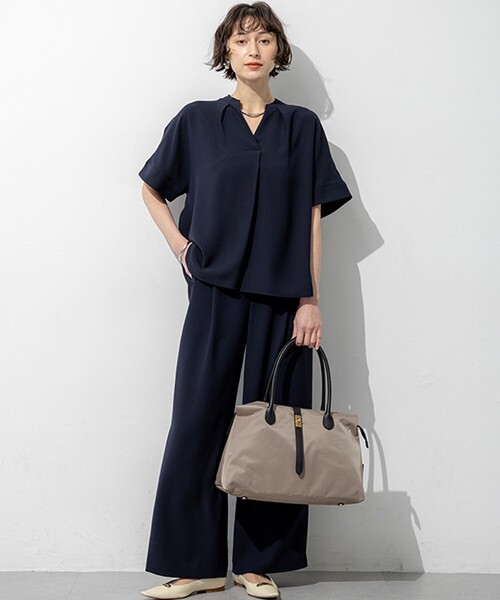 23区(ニジュウサンク)の「ストレッチジョーゼット ワイドパンツ(その他パンツ・レディース・ネイビー系/ベージュ系/ピンク系/スカイブルー系/ダークブラウン系/ブラック系・36/38/40)」の21枚目の写真