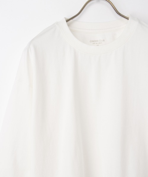 Honeys（ハニーズ）の「【ハニさら・接触冷感・ＵＶカット】きれいめ７分袖Ｔシャツ（Tシャツ/カットソー・レディース・ブラック/ブルー/オフホワイト/ダークブラウン系・S/M/LL/L）」の11枚目の写真