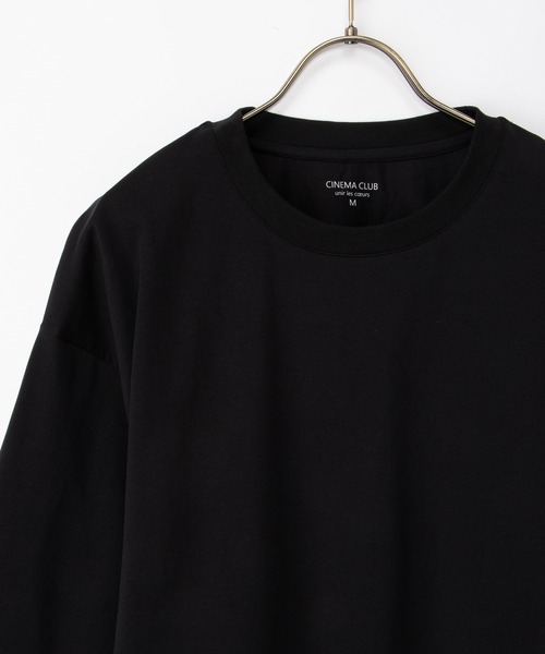 Honeys（ハニーズ）の「【ハニさら・接触冷感・ＵＶカット】きれいめ７分袖Ｔシャツ（Tシャツ/カットソー・レディース・ブラック/ブルー/オフホワイト/ダークブラウン系・S/M/LL/L）」の13枚目の写真
