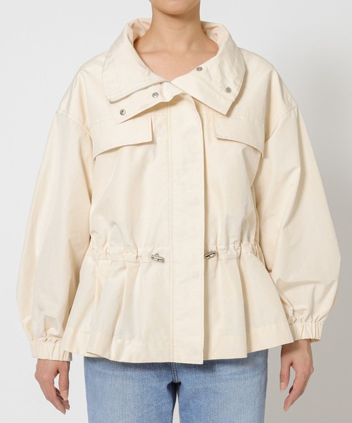 BABYLONE(バビロン)の「撥水ナイロンペプラムブルゾン(ブルゾン・レディース・アイボリー/ネイビー・フリー)」の20枚目の写真