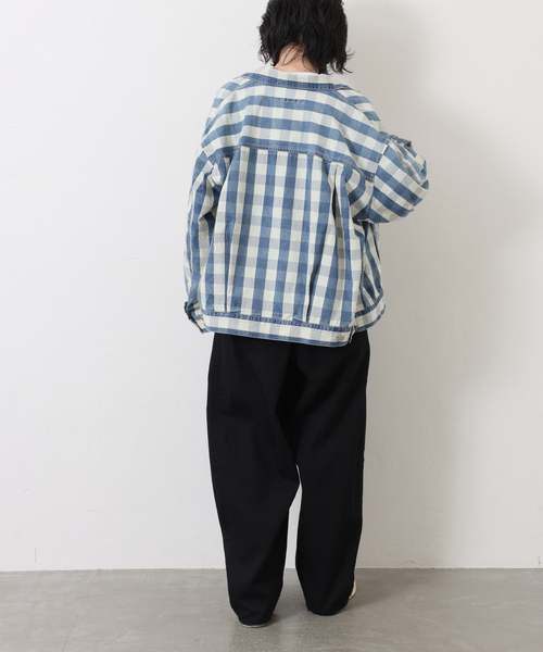 JOURNAL STANDARD LUXE（ジャーナルスタンダード　ラックス）の「Kalina's check BZ（ブルゾン・レディース・スカイブルー・FREE）」の11枚目の写真
