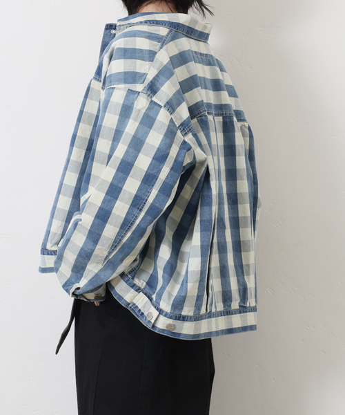 JOURNAL STANDARD LUXE（ジャーナルスタンダード　ラックス）の「Kalina's check BZ（ブルゾン・レディース・スカイブルー・FREE）」の12枚目の写真