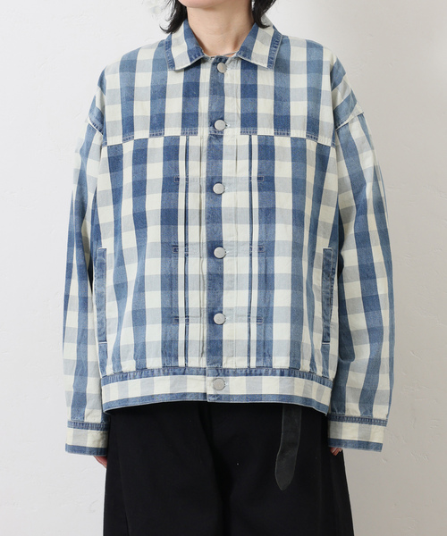 JOURNAL STANDARD LUXE（ジャーナルスタンダード　ラックス）の「Kalina's check BZ（ブルゾン・レディース・スカイブルー・FREE）」の13枚目の写真