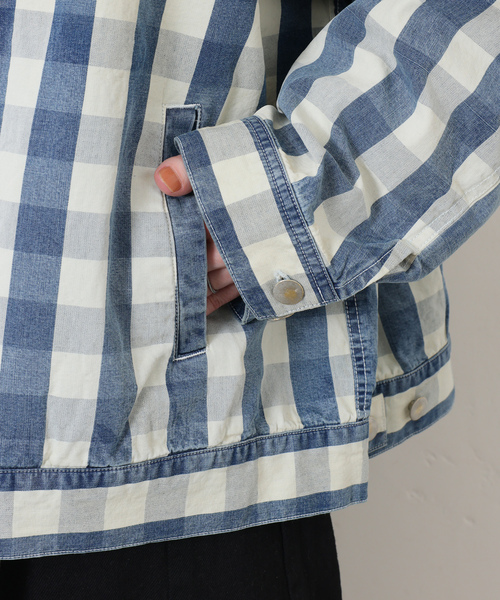 JOURNAL STANDARD LUXE（ジャーナルスタンダード　ラックス）の「Kalina's check BZ（ブルゾン・レディース・スカイブルー・FREE）」の19枚目の写真