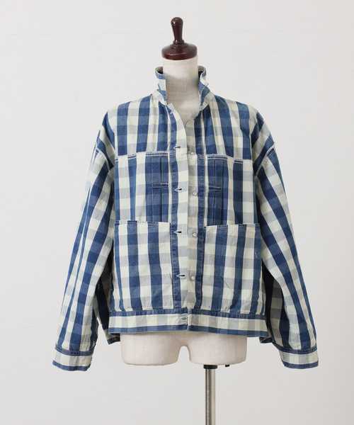 JOURNAL STANDARD LUXE（ジャーナルスタンダード　ラックス）の「Kalina's check BZ（ブルゾン・レディース・スカイブルー・FREE）」の5枚目の写真