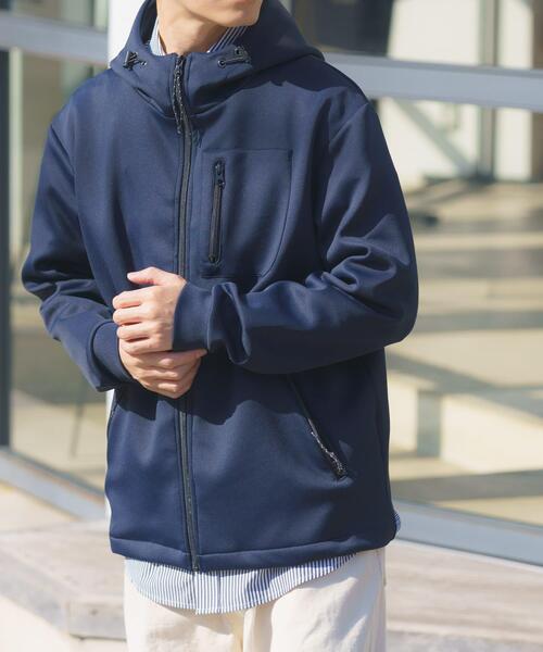 ITEMS URBANRESEARCH(アイテムズ アーバンリサーチ)の「調温機能ストレッチダンボールパーカー(楽着シリーズ)(パーカー・メンズ・ネイビー/グレー/ブラック・MEDIUM/LARGE)」の13枚目の写真