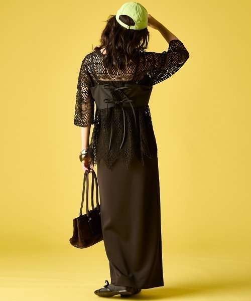 GEVS.(ジェイヴィス)の「ブラトップ付カットソーワンピース<大きいサイズ有>GEVS.(ワンピース・レディース・ブラック/グレー・M/L/LL/3L/4L/5L)」の4枚目の写真