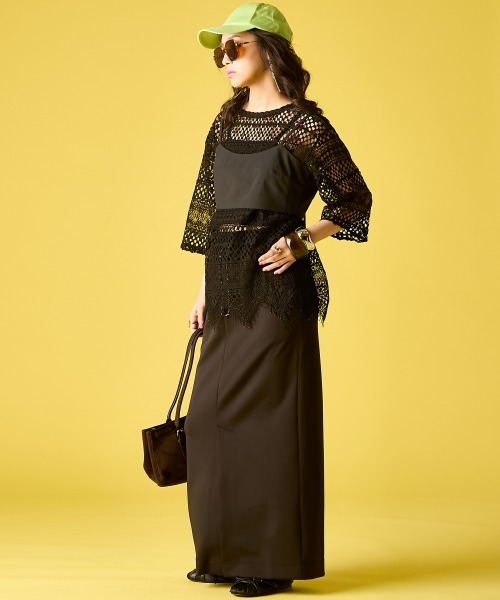 GEVS.(ジェイヴィス)の「ブラトップ付カットソーワンピース<大きいサイズ有>GEVS.(ワンピース・レディース・ブラック/グレー・M/L/LL/3L/4L/5L)」の5枚目の写真