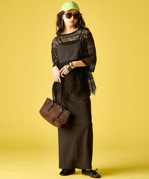 GEVS.(ジェイヴィス)の「ブラトップ付カットソーワンピース<大きいサイズ有>GEVS.(ワンピース・レディース・ブラック/グレー・M/L/LL/3L/4L/5L)」の6枚目の写真