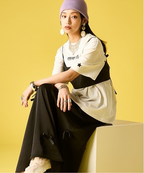 GEVS.(ジェイヴィス)の「ブラトップ付カットソーワンピース<大きいサイズ有>GEVS.(ワンピース・レディース・ブラック/グレー・M/L/LL/3L/4L/5L)」の14枚目の写真