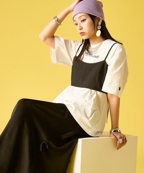 GEVS.(ジェイヴィス)の「ブラトップ付カットソーワンピース<大きいサイズ有>GEVS.(ワンピース・レディース・ブラック/グレー・M/L/LL/3L/4L/5L)」の15枚目の写真