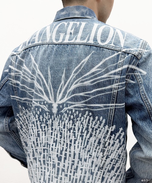 EDWIN（エドウィン）の「[ EDWIN × EVANGELION ] DENIM JACKET - Art Printed -（デニムジャケット・メンズ・ライトインディゴブルー・XL/L/M/S）」の9枚目の写真