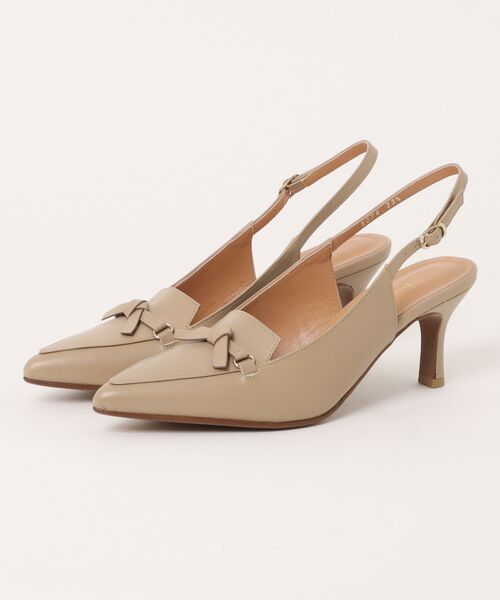 J&M Davidson(ジェイアンドエムデヴィッドソン)の「ポインテッドトゥバックストラップパンプス(パンプス・レディース・ブラック/ベージュ・22.0cm/22.5cm/23.0cm/23.5cm/24.0cm/24.5cm)」の2枚目の写真