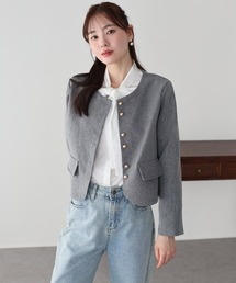 BLUEEAST（ブルーイースト）の「ゴールドボタンノーカラージャケット（ノーカラージャケット）」