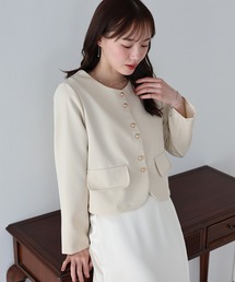 BLUEEAST（ブルーイースト）の「ゴールドボタンノーカラージャケット（ノーカラージャケット）」