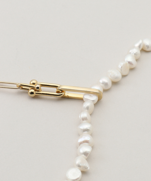 IENA(イエナ)の「EO/イオ PEARL&PC CHAIN NECKLACE WITH ONYX ネックレス BO26SS-08(ネックレス・レディース・ホワイト・FREE)」の3枚目の写真