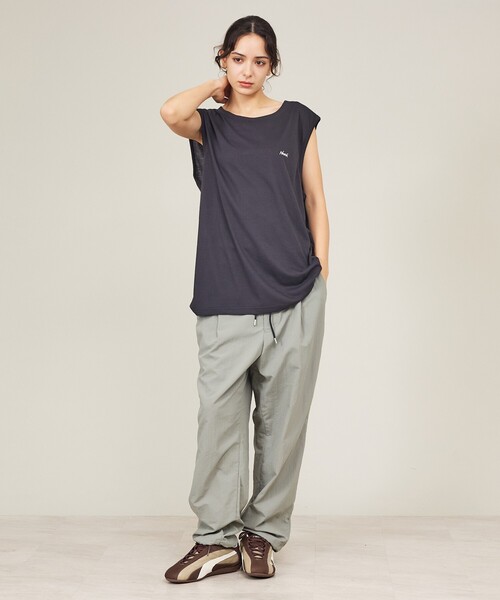 NANGA(ナンガ)の「【NANGA/ナンガ】DRY MIX TANK TOP /ロゴプリント 吸汗速乾性 /タンクトップ/ユニセックス(タンクトップ・メンズ・ブラック/レッド系その他/ホワイト・XL/L/M)」の5枚目の写真