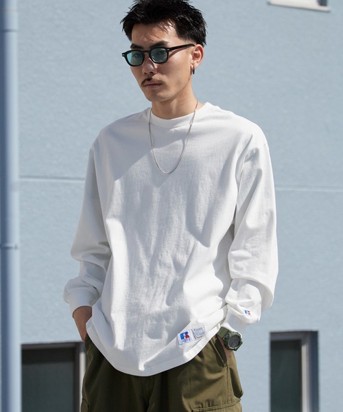 Russell Athletic(ラッセルアスレティック)の「RUSSELL ATHLETIC / ラッセルアスレティック Campus Jersey L/S 長袖Tシャツ ロンT カジュアル ストリート シンプル 定番 秋 秋服 2026年秋冬(Tシャツ/カットソー・メンズ・ホワイト/ブラック/ネイビー・M/L/XL)」の22枚目の写真