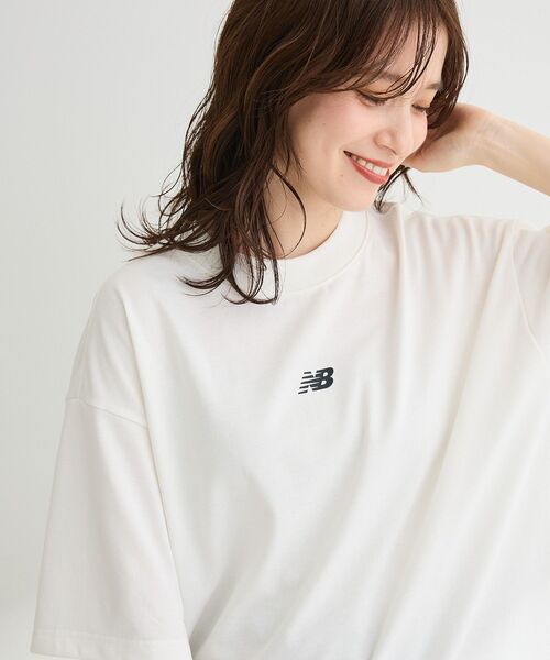 EU,US NEW BALANCE(イーユーユーエスニューバランス)の「●NEW BALANCE グラフィックTシャツ(Tシャツ/カットソー・レディース・オフホワイト/ブラック・M)」の10枚目の写真