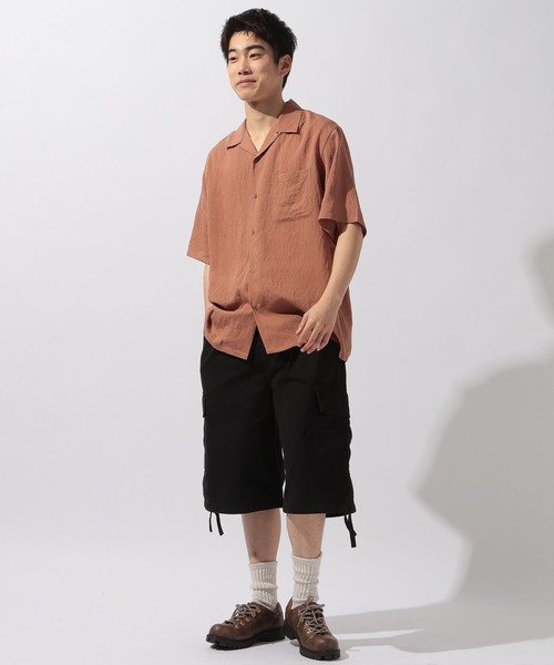 niko and...(ニコアンド)の「ワイドカーゴショーツ(カーゴパンツ・メンズ・ブラック/カーキ/アイボリー・LARGE/MEDIUM)」の4枚目の写真