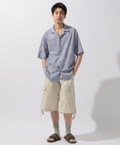 niko and...(ニコアンド)の「ワイドカーゴショーツ(カーゴパンツ・メンズ・ブラック/カーキ/アイボリー・LARGE/MEDIUM)」の7枚目の写真