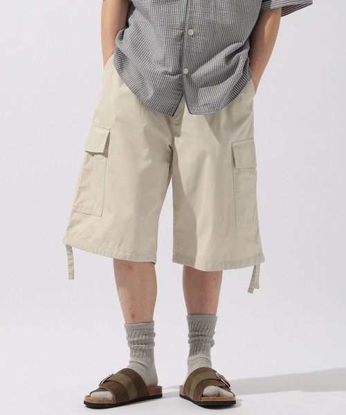 niko and...(ニコアンド)の「ワイドカーゴショーツ(カーゴパンツ・メンズ・ブラック/カーキ/アイボリー・LARGE/MEDIUM)」の9枚目の写真