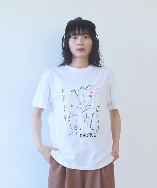 yuni（ユニ　）の「CHORUS embroidery　Tシャツ（Tシャツ/カットソー・レディース・ホワイト/グレー・FREE）」の13枚目の写真