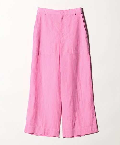 UNITED ARROWS（ユナイテッドアローズ）の「リネン パッチポケット イージーパンツ ‐ウォッシャブル‐（その他パンツ・レディース・ナチュラル/ピンク/ブラック・34/38/36）」の3枚目の写真