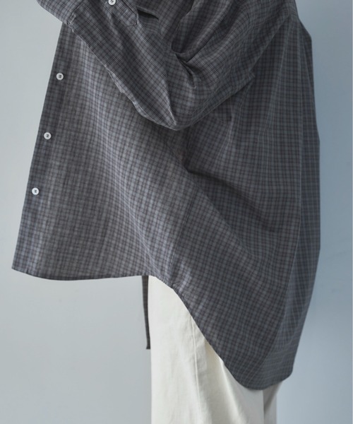 feepur（フェピュール）の「ミニチェックオーバーシャツ（シャツ/ブラウス・レディース・グレー/アイボリー・MEDIUM）」の17枚目の写真
