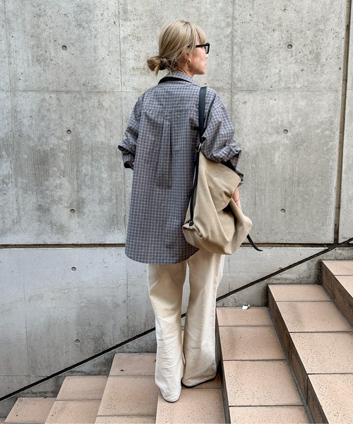 feepur（フェピュール）の「ミニチェックオーバーシャツ（シャツ/ブラウス・レディース・グレー/アイボリー・MEDIUM）」の20枚目の写真