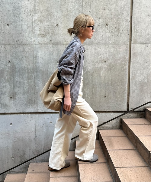 feepur（フェピュール）の「ミニチェックオーバーシャツ（シャツ/ブラウス・レディース・グレー/アイボリー・MEDIUM）」の21枚目の写真