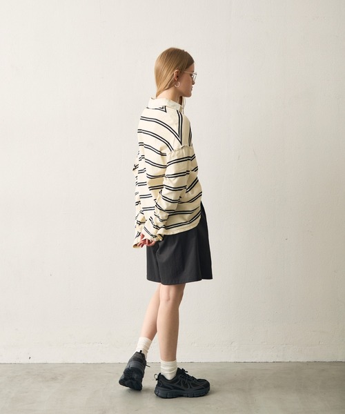 uchi.（ウチ）の「編み込み細ベルト付きキュロットパンツ（その他パンツ・レディース・ライトグレー/ブラック・FREE）」の11枚目の写真