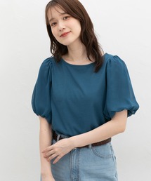 【ハニさら・接触冷感・吸水速乾・UVカット・遮熱】ボリューム袖Tシャツ