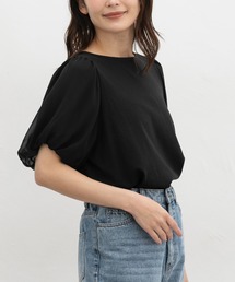 【ハニさら・接触冷感・吸水速乾・UVカット・遮熱】ボリューム袖Tシャツ