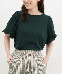 【ハニさら・接触冷感・吸水速乾・UVカット・遮熱】ボリューム袖Tシャツ