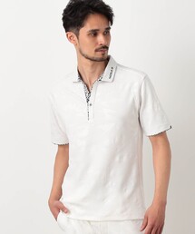 NICOLE CLUB FOR MEN | 【NICOLE SPORTS】エンボス柄スキッパーポロシャツ(ポロシャツ)