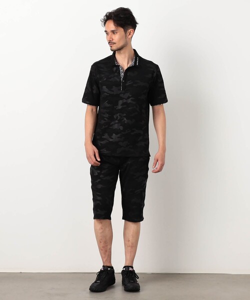 NICOLE CLUB FOR MEN(ニコルクラブフォーメン)の「【NICOLE SPORTS】エンボス柄スキッパーポロシャツ(ポロシャツ・メンズ・ブラック/ホワイト/その他2/その他3・L/M/XXL/XL)」の6枚目の写真