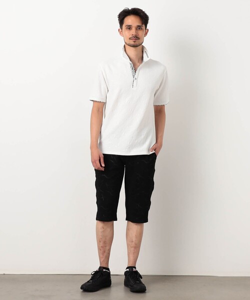 NICOLE CLUB FOR MEN(ニコルクラブフォーメン)の「【NICOLE SPORTS】エンボス柄スキッパーポロシャツ(ポロシャツ・メンズ・ブラック/ホワイト/その他2/その他3・L/M/XXL/XL)」の7枚目の写真