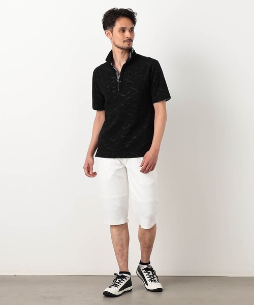 NICOLE CLUB FOR MEN(ニコルクラブフォーメン)の「【NICOLE SPORTS】エンボス柄スキッパーポロシャツ(ポロシャツ・メンズ・ブラック/ホワイト/その他2/その他3・L/M/XXL/XL)」の8枚目の写真