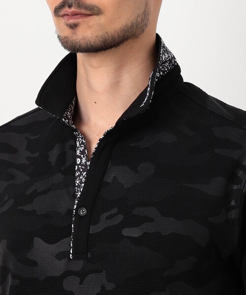 NICOLE CLUB FOR MEN(ニコルクラブフォーメン)の「【NICOLE SPORTS】エンボス柄スキッパーポロシャツ(ポロシャツ・メンズ・ブラック/ホワイト/その他2/その他3・L/M/XXL/XL)」の11枚目の写真