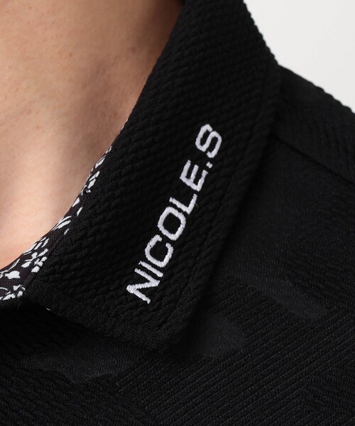 NICOLE CLUB FOR MEN(ニコルクラブフォーメン)の「【NICOLE SPORTS】エンボス柄スキッパーポロシャツ(ポロシャツ・メンズ・ブラック/ホワイト/その他2/その他3・L/M/XXL/XL)」の13枚目の写真