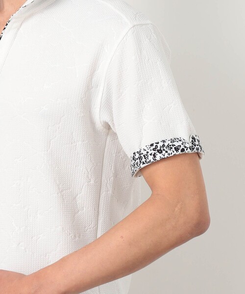 NICOLE CLUB FOR MEN(ニコルクラブフォーメン)の「【NICOLE SPORTS】エンボス柄スキッパーポロシャツ(ポロシャツ・メンズ・ブラック/ホワイト/その他2/その他3・L/M/XXL/XL)」の20枚目の写真