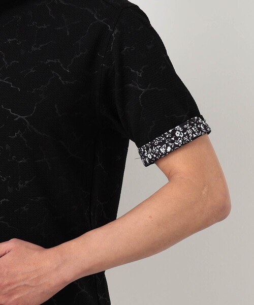 NICOLE CLUB FOR MEN(ニコルクラブフォーメン)の「【NICOLE SPORTS】エンボス柄スキッパーポロシャツ(ポロシャツ・メンズ・ブラック/ホワイト/その他2/その他3・L/M/XXL/XL)」の22枚目の写真