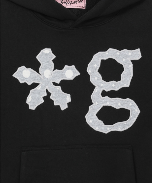 GRUNDEN（グルンデン）の「DOT LOGO APPLIQUE HOODIE (BLACK)（パーカー・レディース・その他・OS）」の3枚目の写真